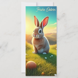 Osterhase und bunte Eier im Frühlingszauber