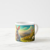 Osterhase und bunte Eier im Frühlingszauber Espressotasse (Vorderseite Rechts)