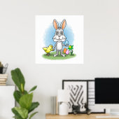 Osterhase und das gelbe Huhn Poster (Heimbüro)