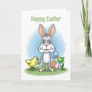 Osterhase und das Huhn Feiertagskarte