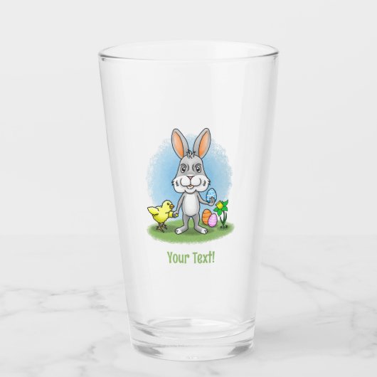 Osterhase und das Huhn Glas (Vorderseite)