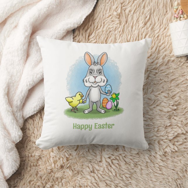 Osterhase und das Huhn Kissen (Decke)