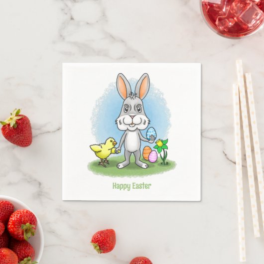 Osterhase und das Huhn Serviette (Beispiel)