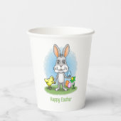 Osterhase und das süße Küken Pappbecher (Rückseite)