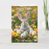 Osterhase und Eier | Farbseite Karte (Vorderseite)