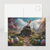 Osterhase und Eier Feiertagspostkarte (Vorne/Hinten)