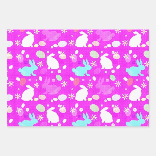 Osterhase und Eier Geschenkpapier Set (Vorderseite)