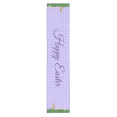 Osterhase und Eier im Gras Kurzer Tischläufer (Vorderseite)