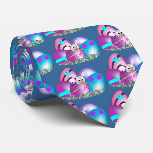 Osterhase und Eier Krawatte (Gerollt)