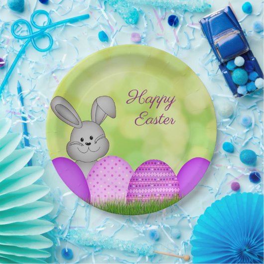 Osterhase und Eier Pappteller (Party)