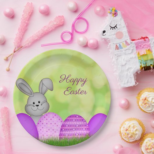 Osterhase und Eier Pappteller (Party)