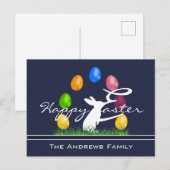 Osterhase und Eier Personalisiert Postkarte (Vorne/Hinten)