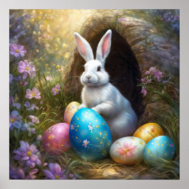 Osterhase und Eier Poster