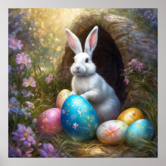 Osterhase und Eier Poster (Vorne)