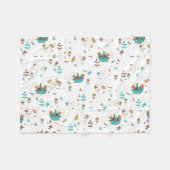 Osterhase und Eierjagdmuster Fleecedecke (Vorderseite (Horizontal))