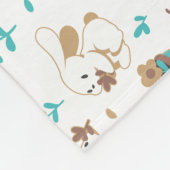 Osterhase und Eierjagdmuster Fleecedecke (Ecke)