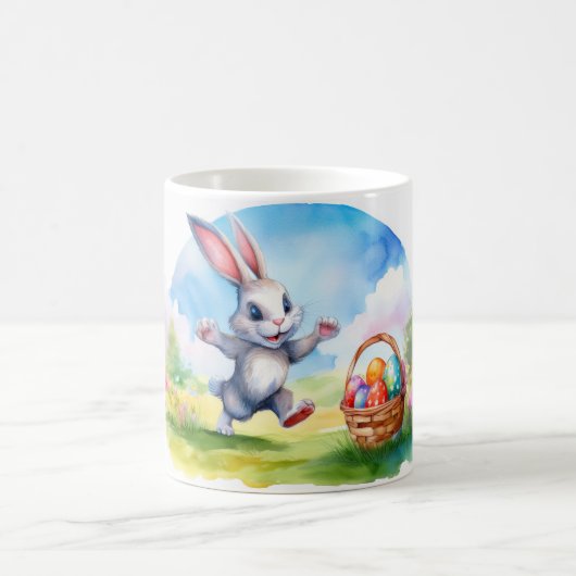 Osterhase und Eierkörbe, Geschenk der Tasse (Mittel)