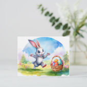 Osterhase und Eierkörbe Postkarte (Stehend Vorderseite)
