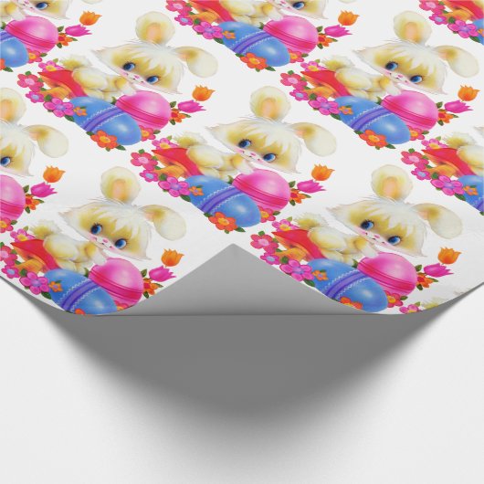 Osterhase und Eiermuster, Packpapier (Ecke)