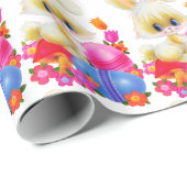 Osterhase und Eiermuster, Packpapier (Rolleneckpunkt)