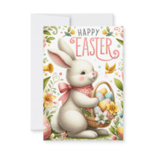 Osterhase und Frühlingsblüten