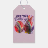 Osterhase und gestrichenes Ei Geschenkanhänger (Rückseite)