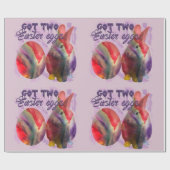 Osterhase und gestrichenes Ei Geschenkpapier (Flach)