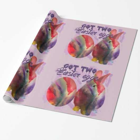 Osterhase und gestrichenes Ei Geschenkpapier (Ungerollt)