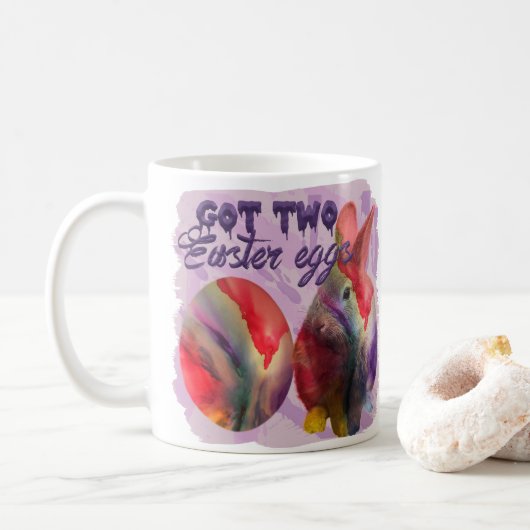 Osterhase und gestrichenes Ei Kaffeetasse (Mit Donut)