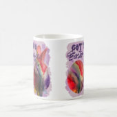 Osterhase und gestrichenes Ei Kaffeetasse (Mittel)