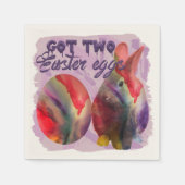 Osterhase und gestrichenes Ei Serviette (Vorderseite)