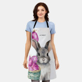 Osterhase und Getreideeier im Korb Schürze (Getragen)