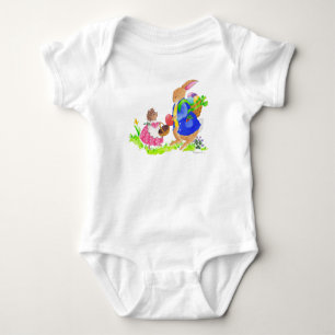 Osterhase und Heddy-Igel Baby Strampler
