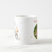 Osterhase und Huhn- Frohe Ostern- personalisierbar Kaffeetasse (Mittel)