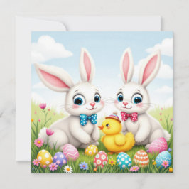 Osterhase und Kick Gruß Feiertagskarte