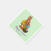 Osterhase und Kick Papier Napkins Serviette (Ecke)