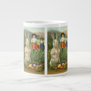 Osterhase und Kinder Fröhliche Ostern Jumbo-Tasse