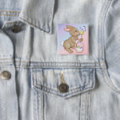 Osterhase und Korb Button (Beispiel)