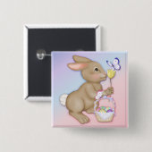 Osterhase und Korb Button (Vorne & Hinten)