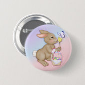 Osterhase und Korb Button (Vorne & Hinten)