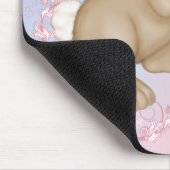 Osterhase und Korb Mousepad (Ecke)
