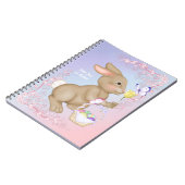 Osterhase und Korb Notizblock (Linke Seite)