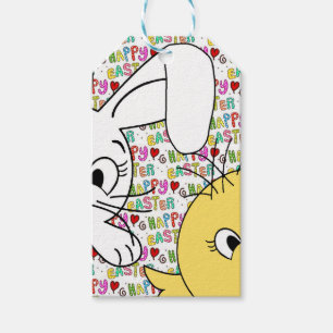Osterhase und Küken Geschenkanhänger