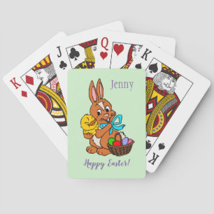 Osterhase und Küken Spielkarten