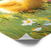 Osterhase und Niedliche Malerei Poster (Ecke)