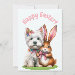 Osterhase und Osterkarte Feiertagskarte