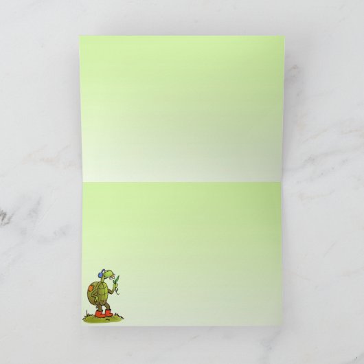 Osterhase und Schildkröten Feiertagskarte (Innenseite)