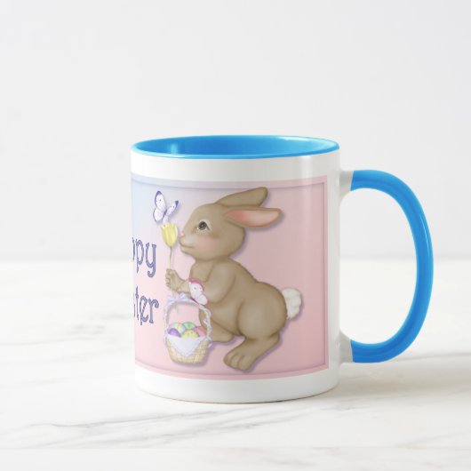 Osterhase und Schmetterling Tasse (Rechts)