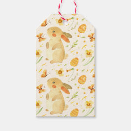 Osterhase und Schmetterlinge Geschenkanhänger