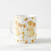 Osterhase und Schmetterlinge Kaffeetasse (Vorderseite Links)